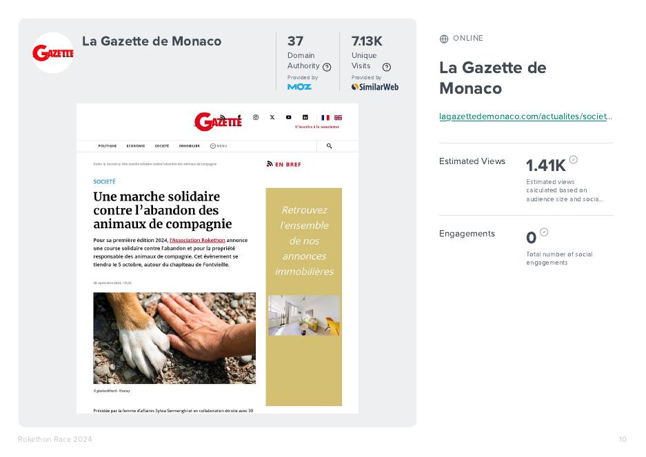 Illustration presse La Gazette de Monaco